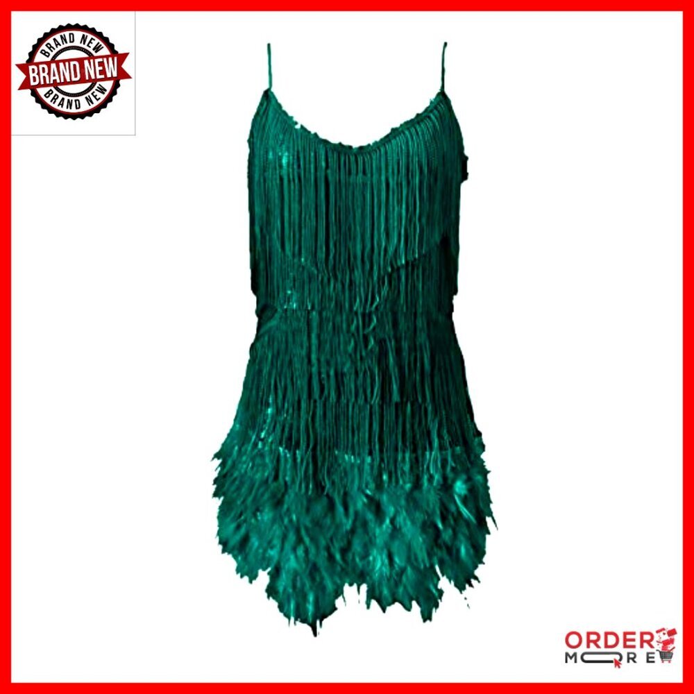 Flapper Dress with All-Over Fringe, Sequin Beaded Gatsby Party Mini Dress - Picture 5 of 5